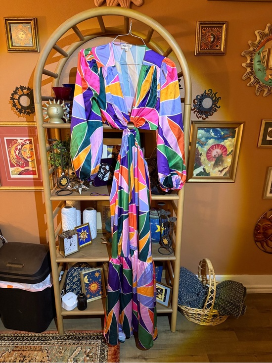 Peach Love California Dresses & Skirts - Colorful Geometric Maxi Dress